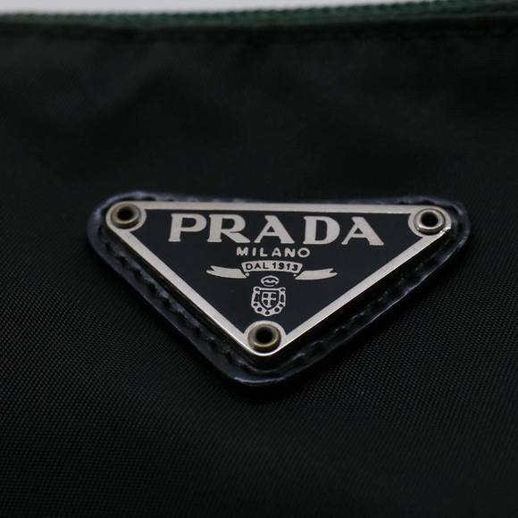 PRADA Pouch Nylon Green Auth 51447 - Picture 8 of 16